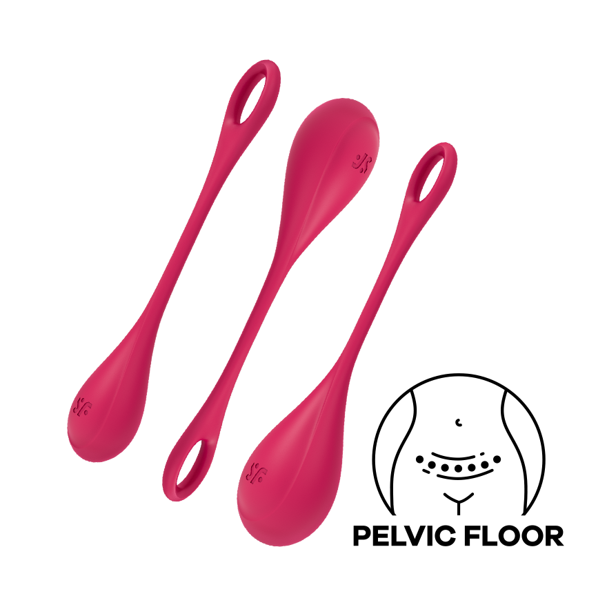 Satisfyer Yoni Power 1 Silicone Kegel Balls Set of 3 Pink